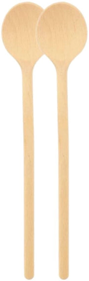 2 x Cucchiaini in legno rotondi, 20 cm, per cucinare e cuocere