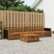 Set di divani da esterno 5 pz Naturale Legno di Acacia Massello 3382982