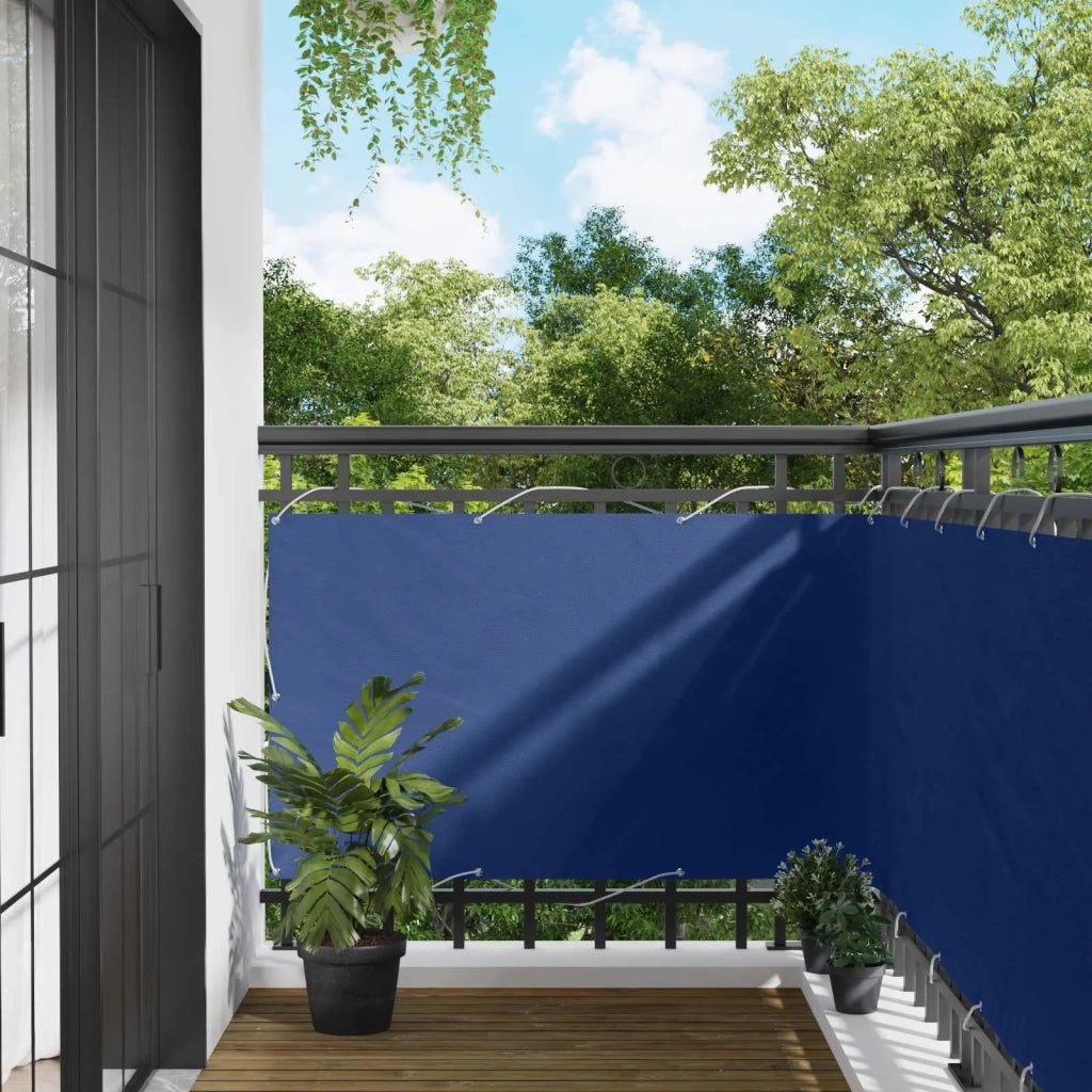 Schermo da balcone | Paravento da Balcone Blu 100 x 300 cm Tessuto Oxford