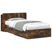 Telaio del letto con storage Rovere Fumo 75 x 190 cm 3433699