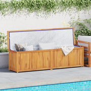 Cassa da Giardino 200x50x55 cm in Legno Massello di Teak 318735
