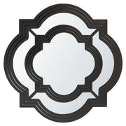 Specchio da parete nero 51 cm materiale sintetico dalla forma irregolare