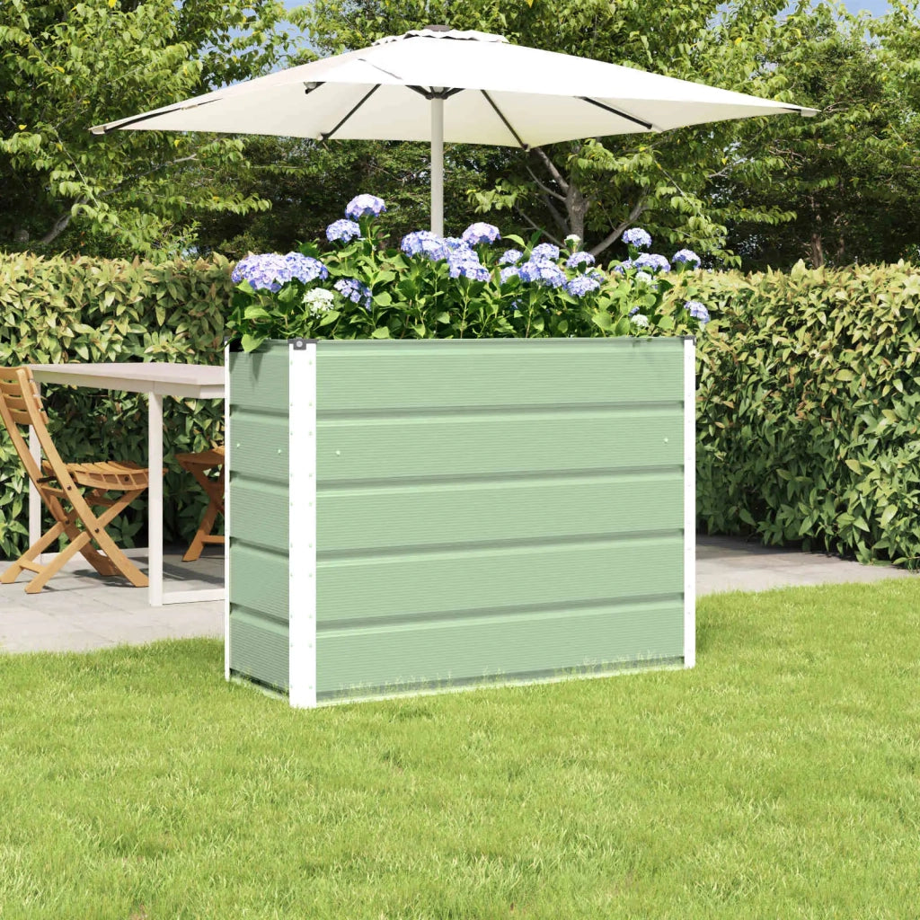 Fioriera | Cassetta per fiori | Vaso Verde 100 x 40 x 75 cm Acciaio