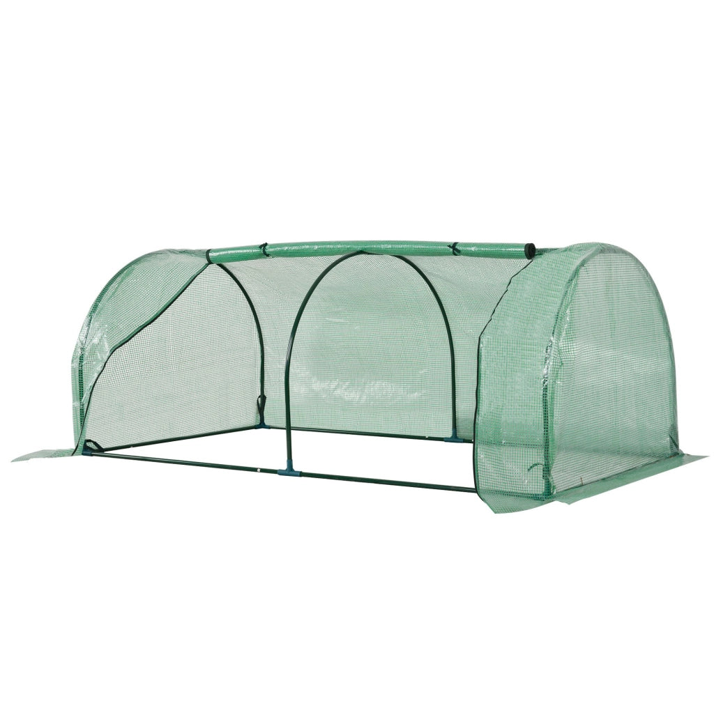 Serra da giardino con porta avvolgibile 200 x 100 x 80 cm
