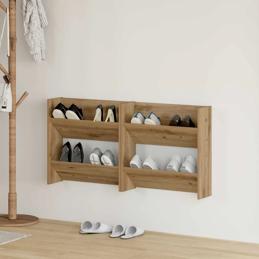 Mobile per scarpe 2 pz 60 x 18 x 60 cm Legno ingegnerizzato 875143