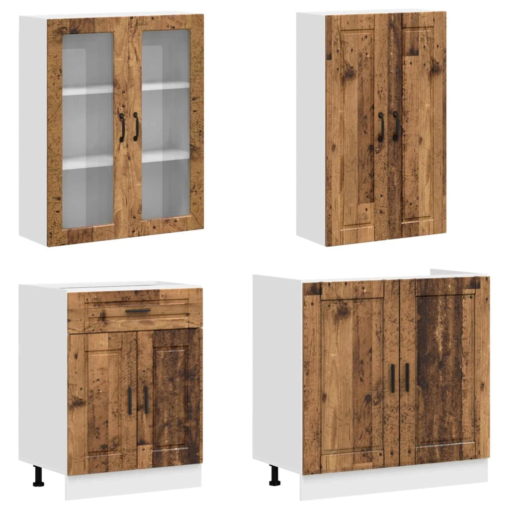 Unità Cucina PORTO 4 pcs Legno antico Legno ingegnerizzato 3438353