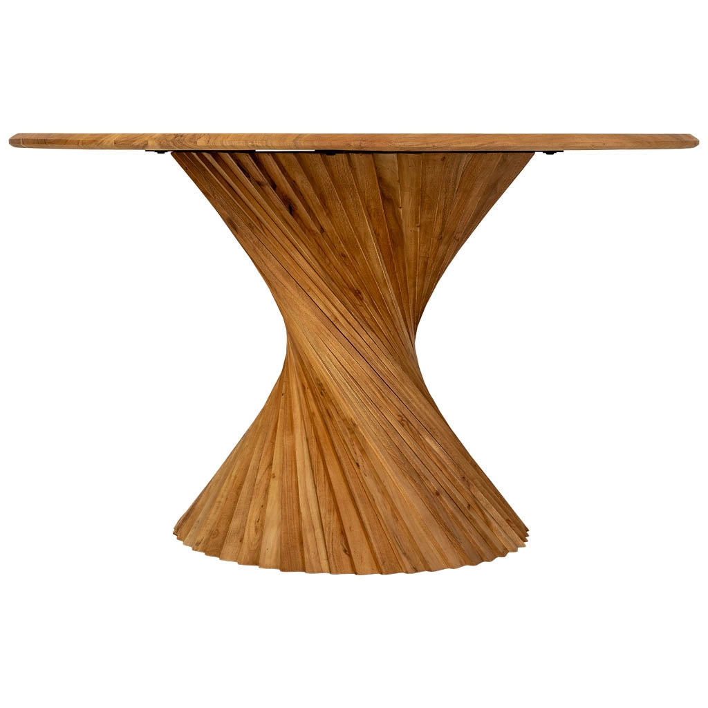 Tavolo da pranzo in legno marrone chiaro 130x130x75h cm