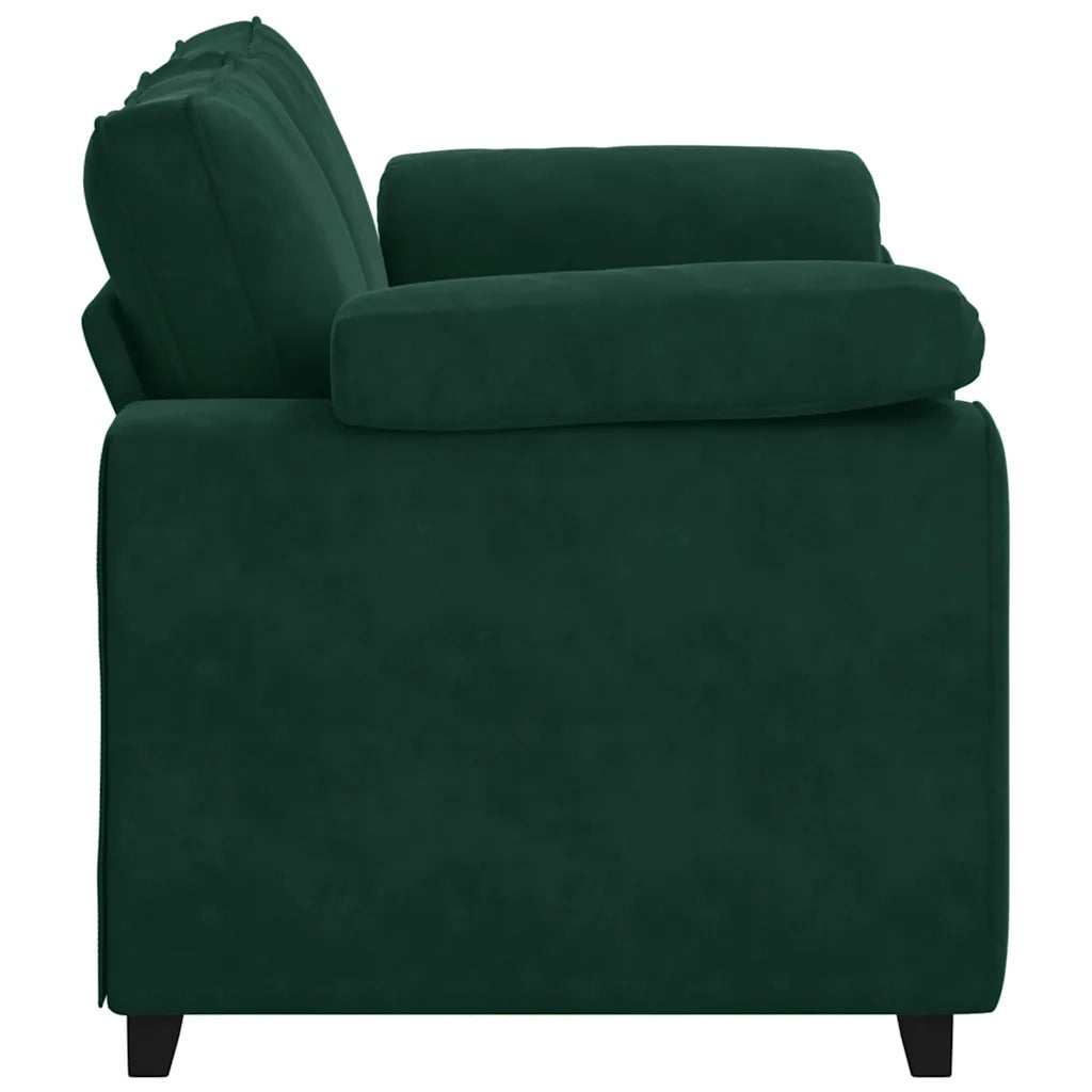 Divano | Divano da soggiorno | Sofa Divanetto Verde Scuro 160x77x82 cm Velluto