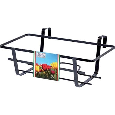 BALCONIERA GERANIO FISSA - FERRO BATTUTO VERN NERO CM 60X28 H.CM 18- 5 pezzi