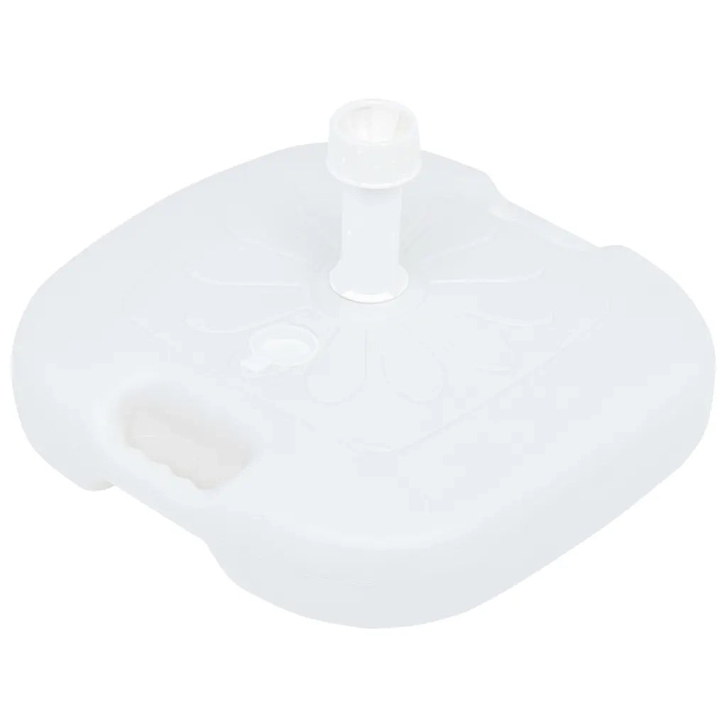 Base Ombrellone Riempibile con Sabbia/Acqua 16L Bianca Plastica 48773