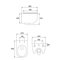 Vaso Wc Sospeso Calani Loyd Slim Black