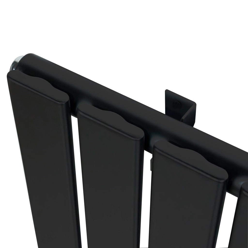 Radiatore Verticale Design Piatto Colonna Singola Nero 1800x560 mm