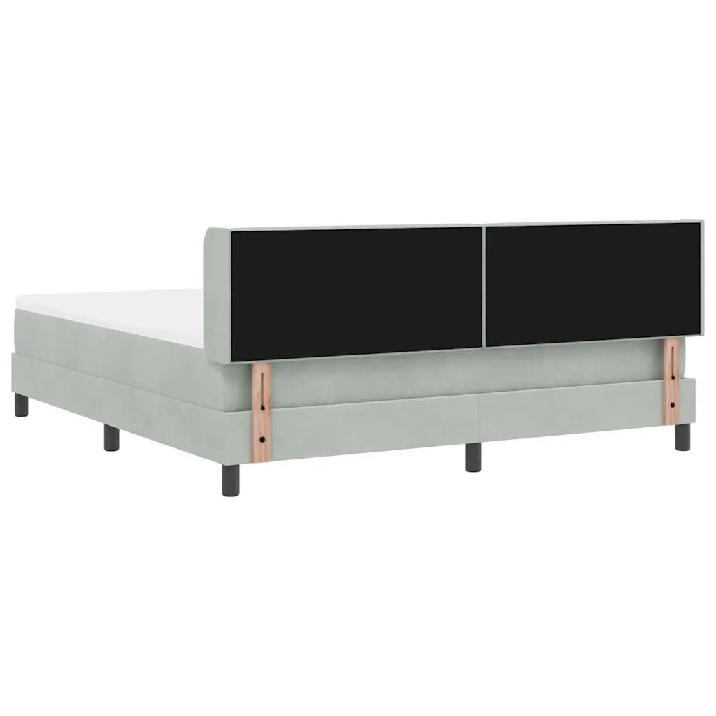 Letto a molle Grigio chiaro 200 x 180 cm Poliestere 3341426
