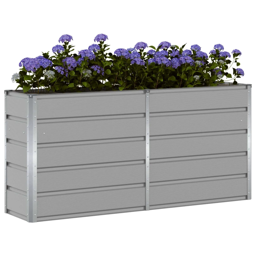 Fioriera Grigio chiaro 160 x 40 x 75 cm Acciaio 42018135