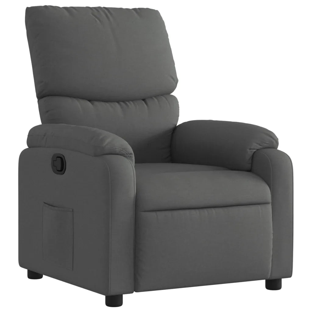 Divano Sedia-Poltrona reclinabile in tessuto grigio scuro 813452