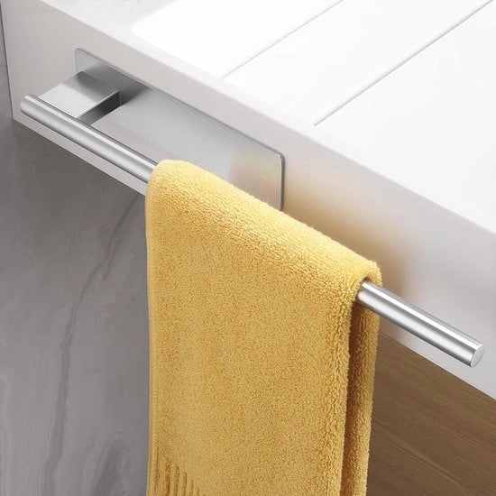 Sostegno per asciugamano senza forare - 39 cm stang per asciugamani adesivi in acciaio inossidabile per bagno e cucina