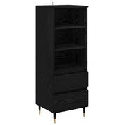 Credenza | Madia | Buffet da pranzo | Armadio da pranzo Rovere Nero 40 x 36 x 110 cm Legno multistrato