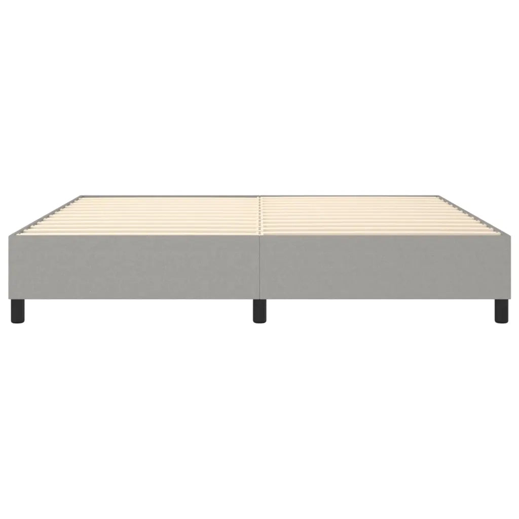 Struttura Letto a Rete a Molle Grigio Chiaro 200x200 cm Tessuto 3120886