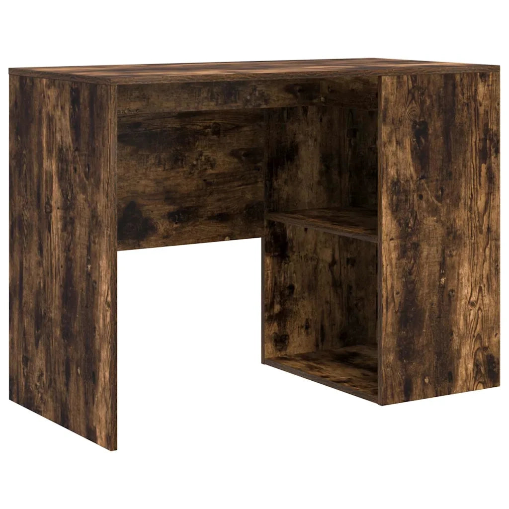 Scrivania | Tavolo da Ufficio ad angolo con cassetto Rovere fum¨¦ 102 x 88 x 75 cm