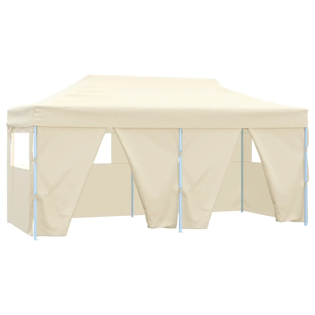 Gazebo Professionale Pieghevole con 4 Pareti 3x6m Acciaio Crema cod mxl 43242