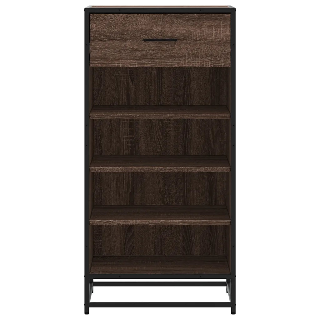 Scarpiera Rovere Marrone 48x38x97,5 cm in Legno Multistrato 849213