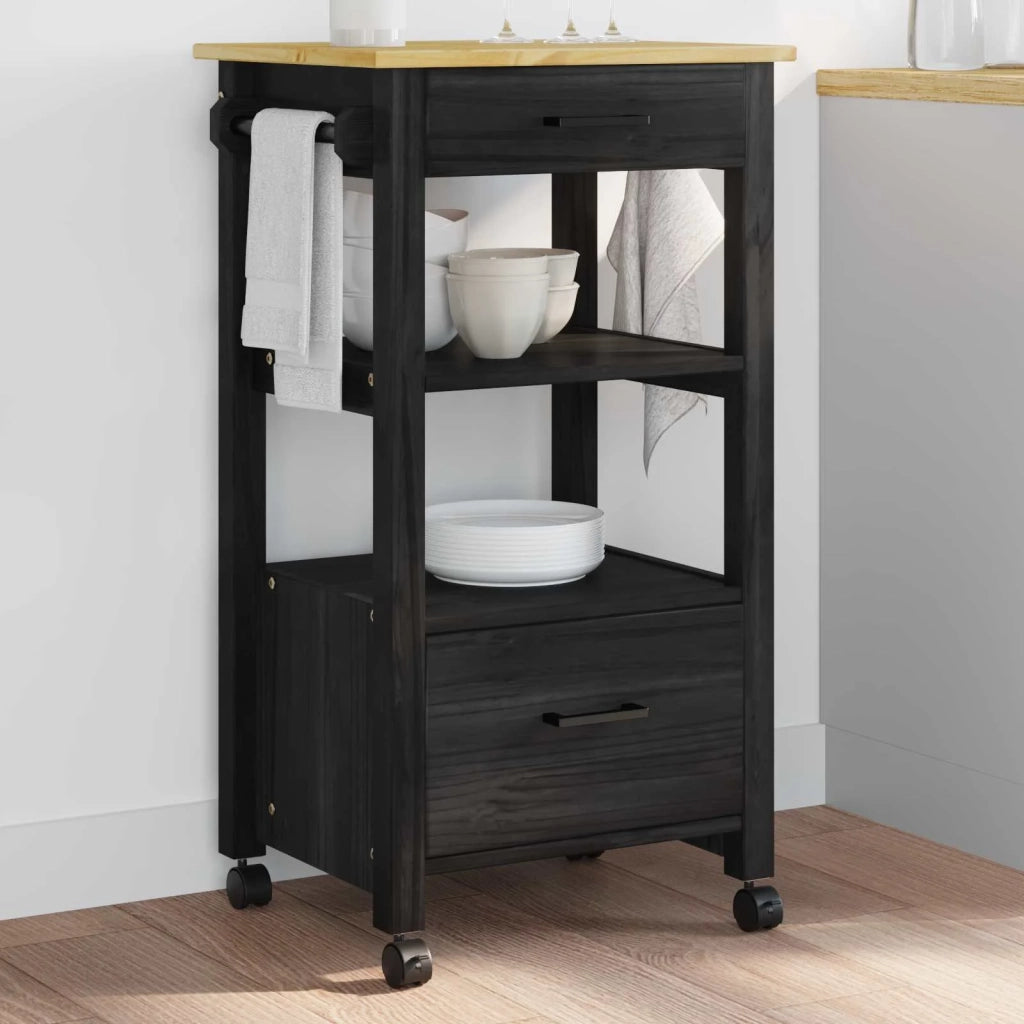 Carrello da Cucina MONZA Nero 48 x 40 x 88,5 cm CFW2785356