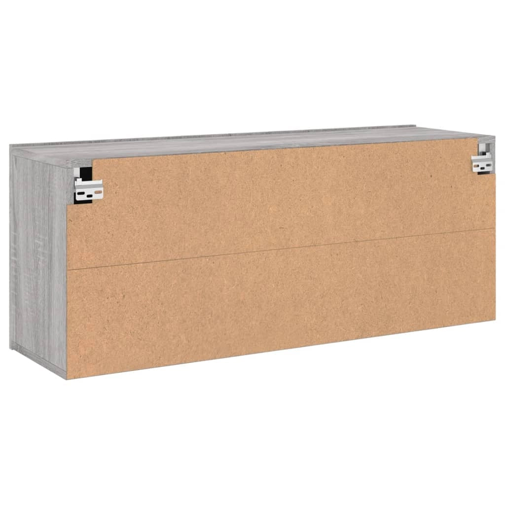 Mobile TV multimediale scaffale TV mobile TV credenza TV sala da pranzo soggiorno camera da letto a parete Sonoma 100 x 30 x 41 cm grigio 02_0028173