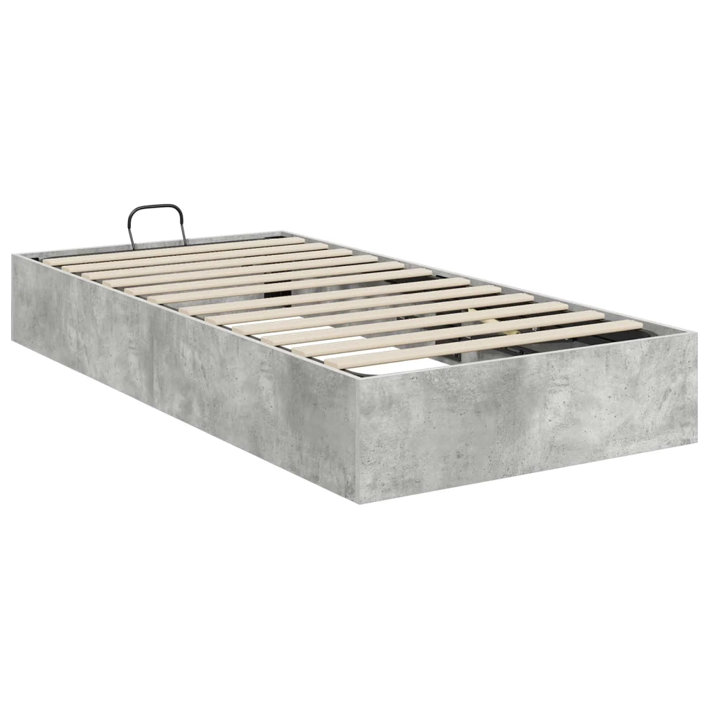 Letto ottomano con archiviazione Grigio Cemento 75,5 x 190 cm 3409304