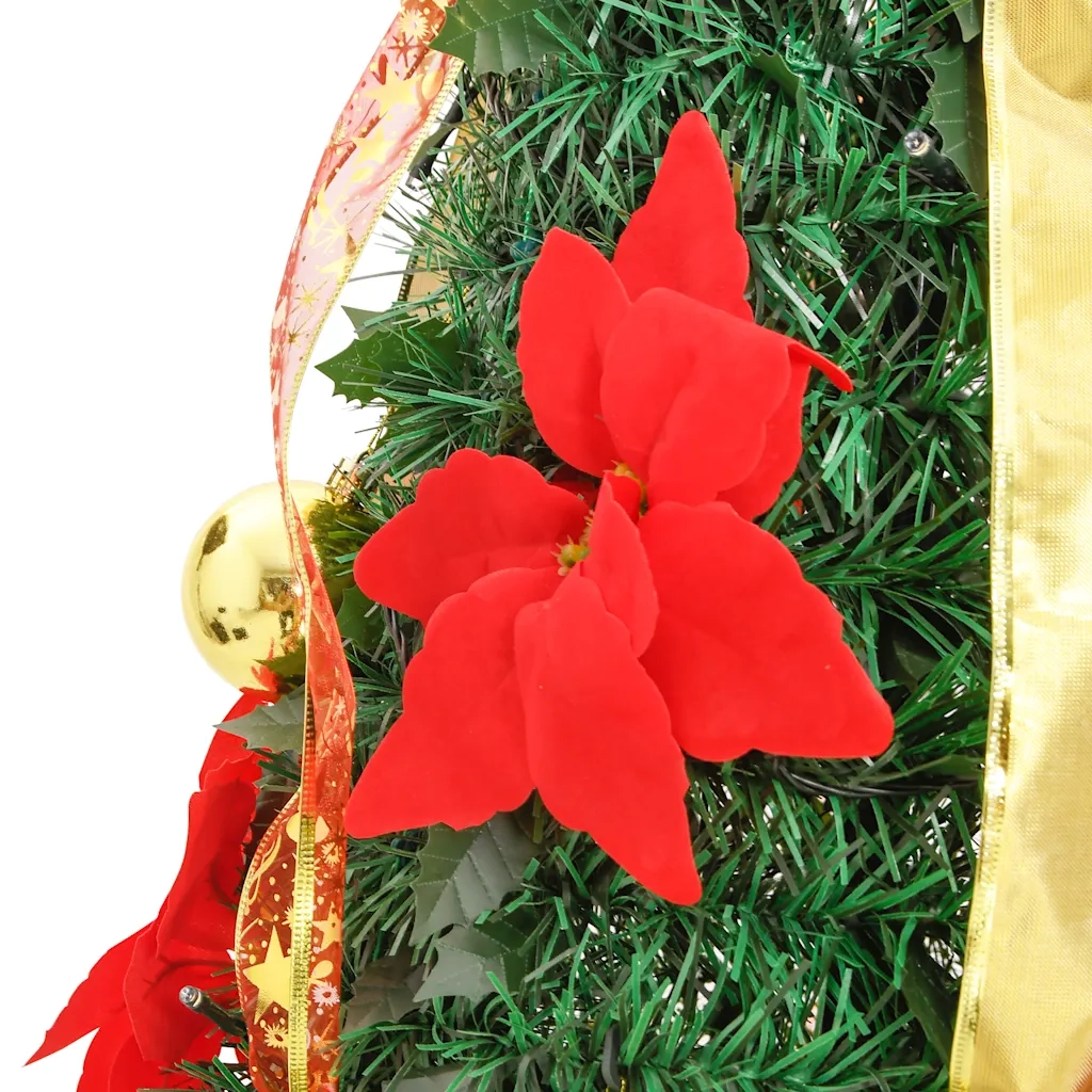 Albero di Natale Artificiale Pop-up-Albero Natalizio con 50 LED Verde 120 cm