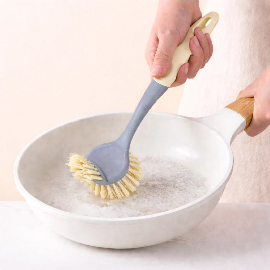 Spazzola Cucina Gialla Doppia Testa 2 Lati Lavapiatti Multiuso 73440