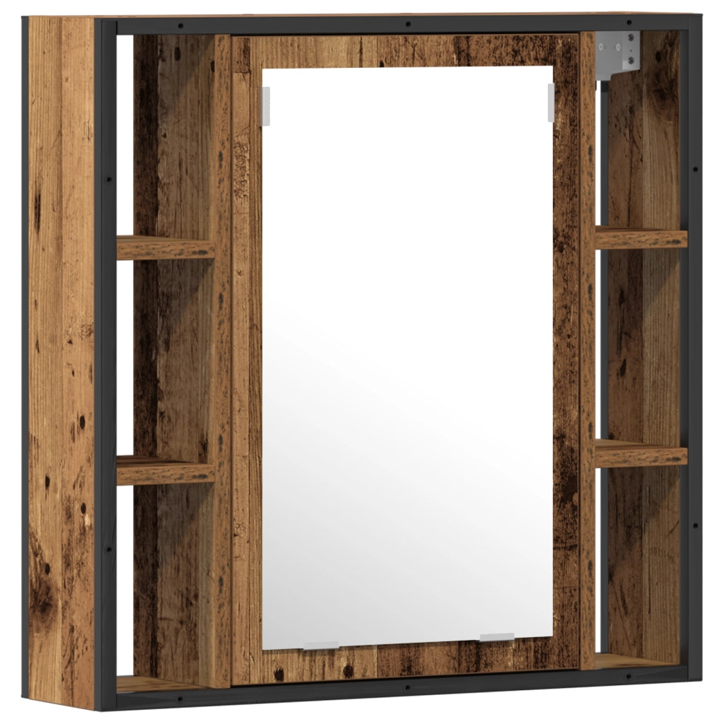 Set di mobili da bagno 2 Pezzi Legno Antico Legno Ingegnerizzato