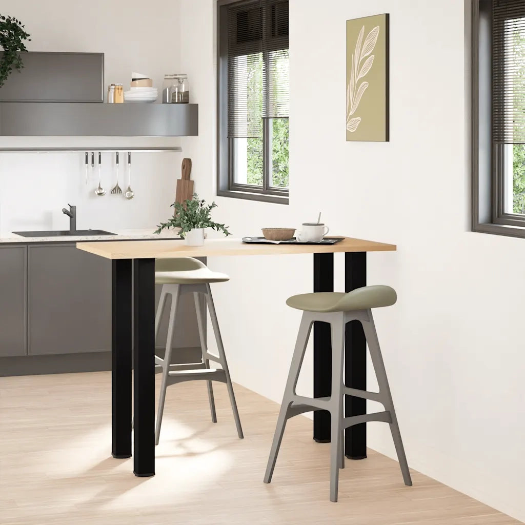 Gambe per tavolo da bar 4 pz nere 90-92 cm in acciaio 4012472