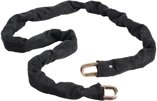 Chiusura catena da 5,91 cm, 9,5 mm, Acciaio robusto, Antifurto per bicicletta, motocicletta, scooter, porta e cancello, nero