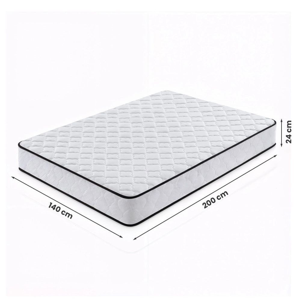 Materasso a molle insacchettate 7 zone con coprimaterasso incluso durezza H3 140x200 cm