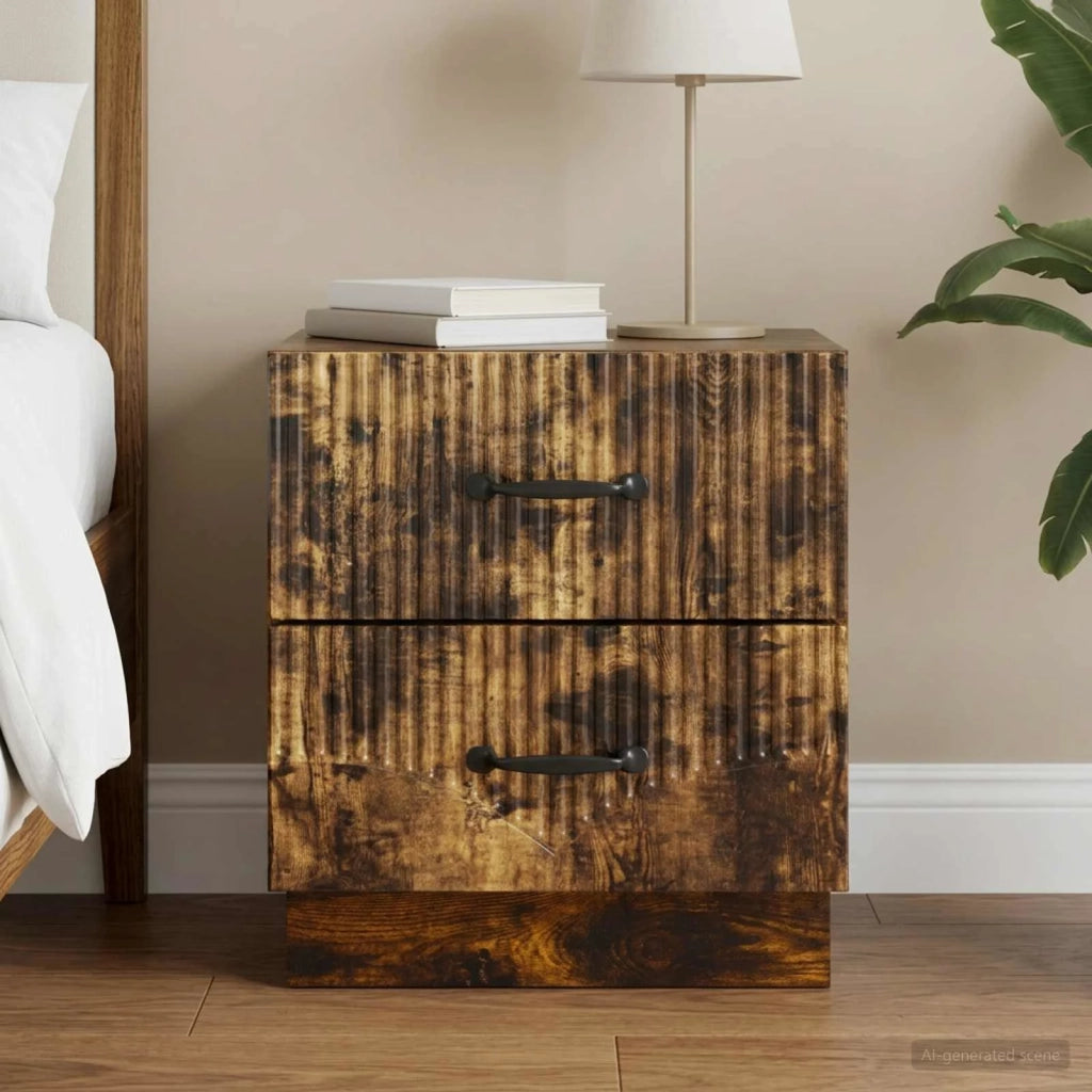 Armadio da Notte con cassetto Rovere Fumo 43 x 34,5 x 44,5 cm 895225