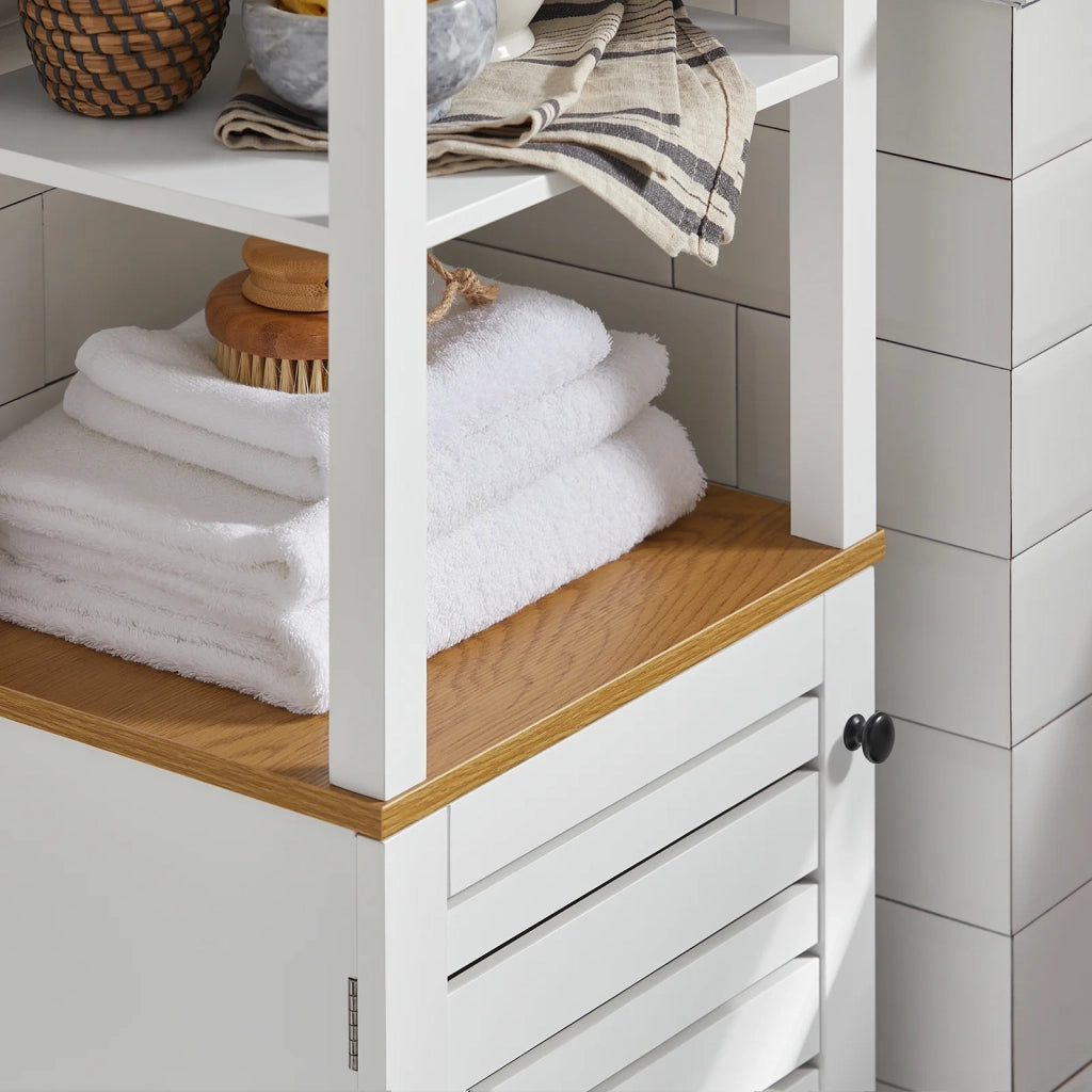 Mobile Alto Colonna Bagno Salvasapzio Mobile Bagno Mobiletto Cucina Armadio Bagno BZR43-W