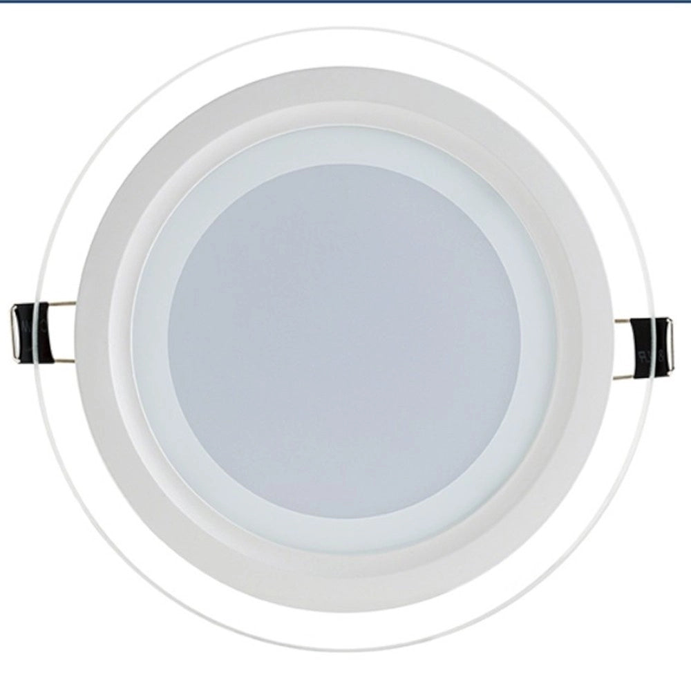 Trade Shop - Pannello Led Slim Tondo Incasso Cornice Vetro 24w Cct 4000k 3000k 6500k P205e-t3c -