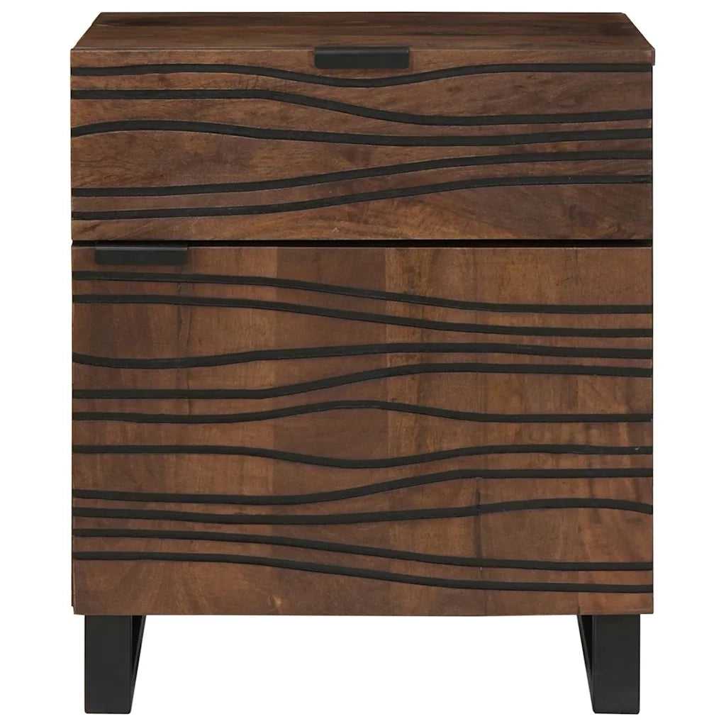 Armadio da Notte Noce 50 x 33 x 60 cm Legno massello di acacia 4018016
