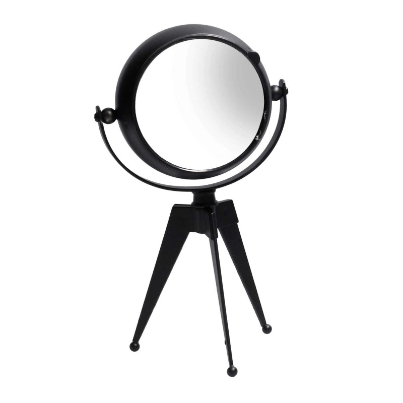 Orologio da tavolo metallo nero quadrante bianco cm 11x8h20