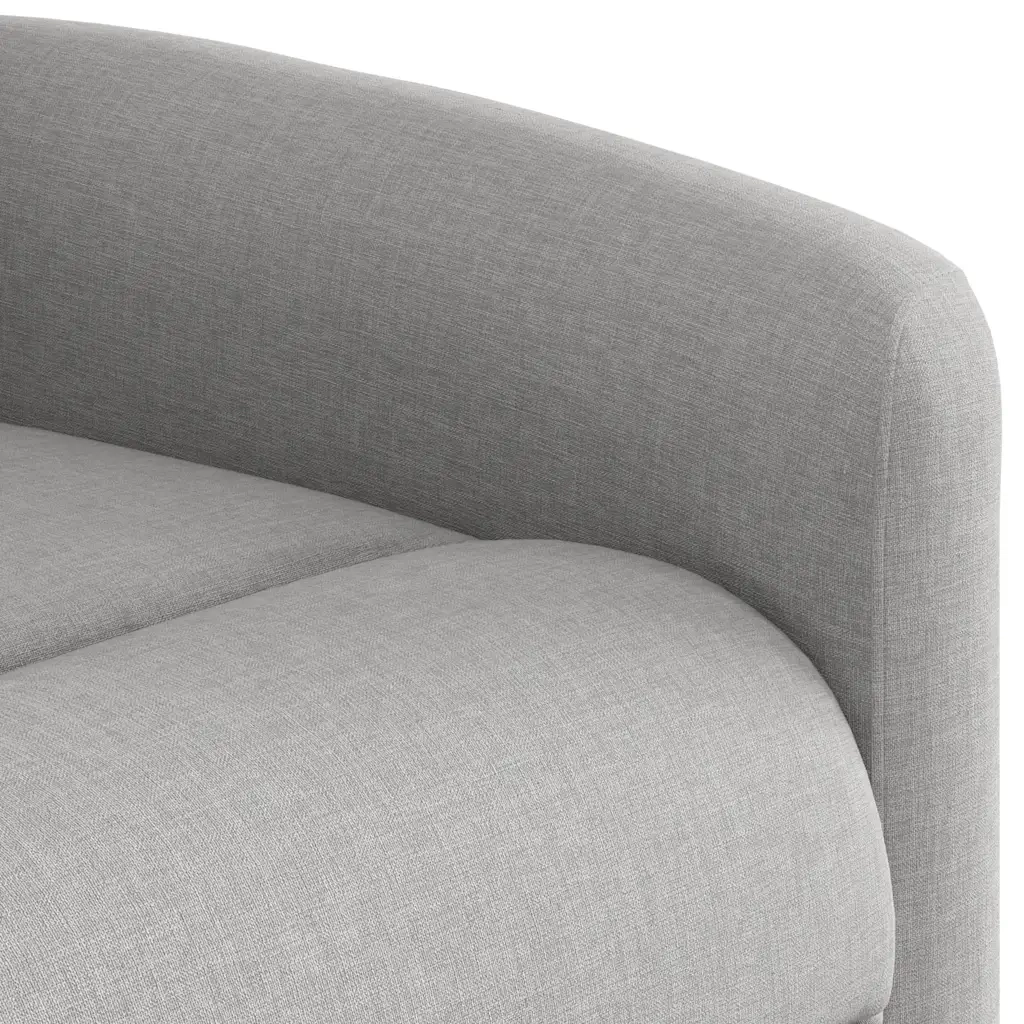 vidaXL Poltrona Reclinabile in Tessuto Grigio Nuvola