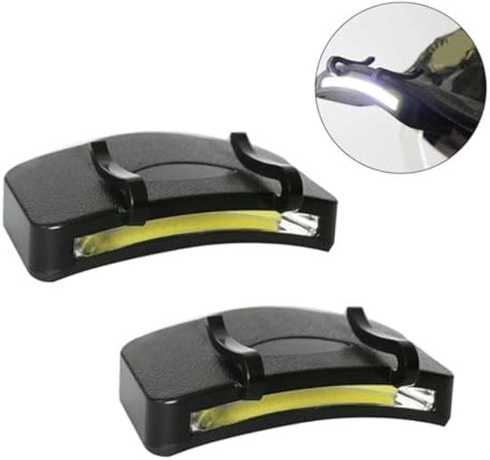 2 pezzi di Clip lampa acqua, lampadine mini handsfree clip molto luminose per campeggio, pesca e escursioni all'aperto, durature e portatili, senza batterie (9*7*3 cm)