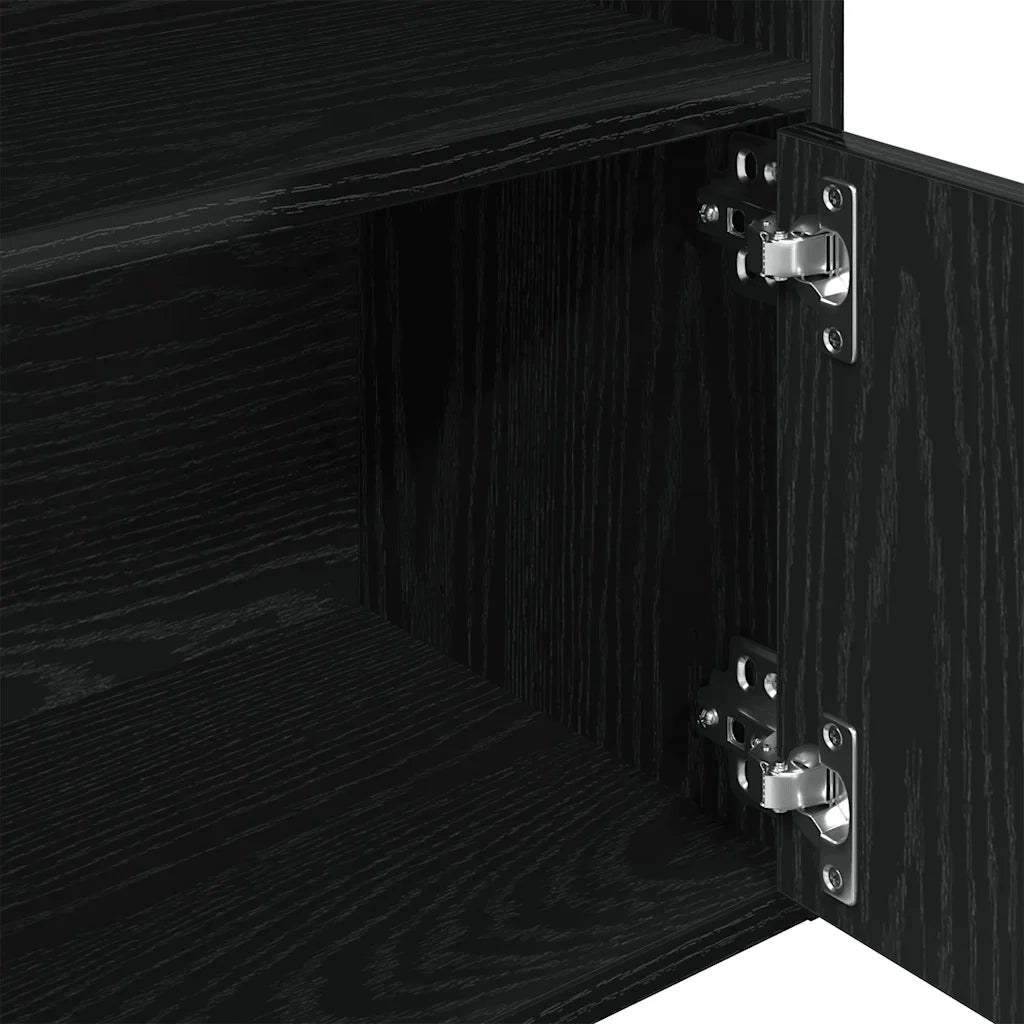 Libreria Rovere Nero 31x24x127 cm in Legno Multistrato 860347