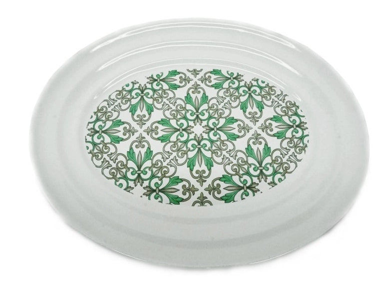 Piatto Vassoio Decorativo in Ceramica Ovale Decoro Agadir 39 x 29,5 cm