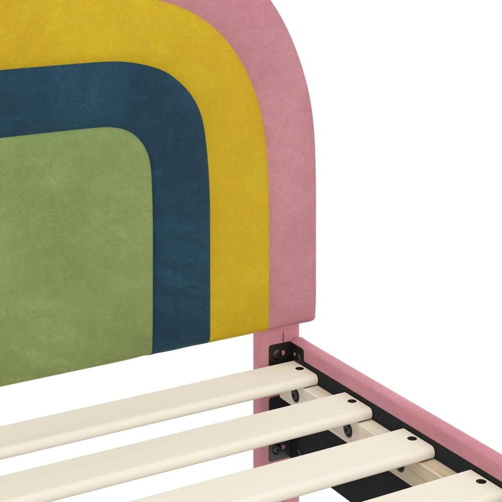 Letto singolo | Letto per adulti | Struttura letto per bambini con testata Rosa 70 x 140 cm