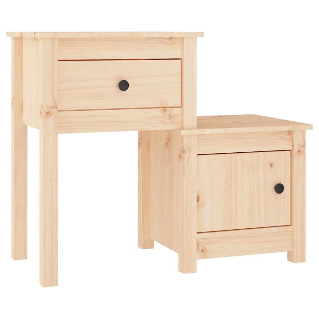 Comodino 79,5x38x65,5 cm in Legno Massello di Pino 814539