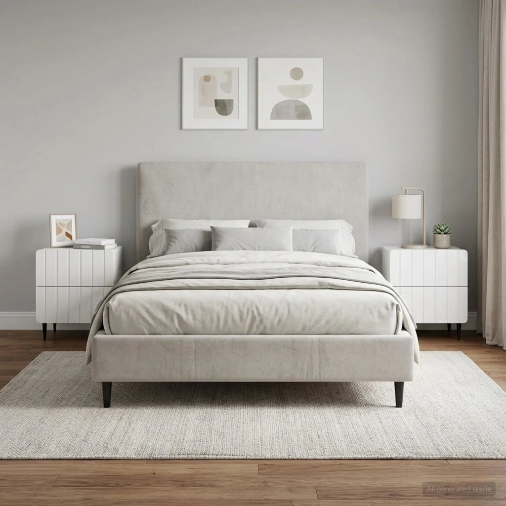 Armadio da Notte 2 pcs Bianco Lucido 43 x 34,5 x 49,5 cm 894304