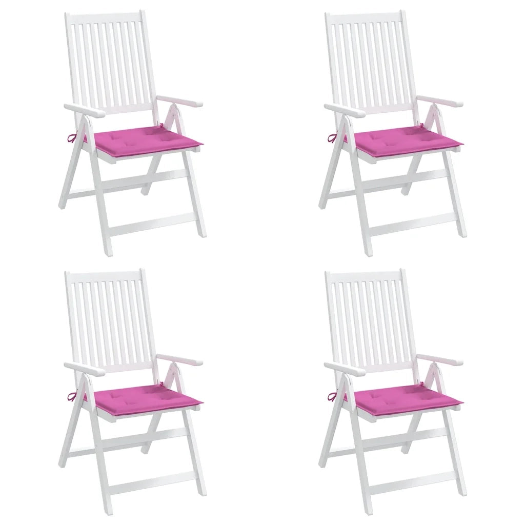 Cuscini per Sedia 4 pz Rosa 50x50x4 cm in Tessuto 361093