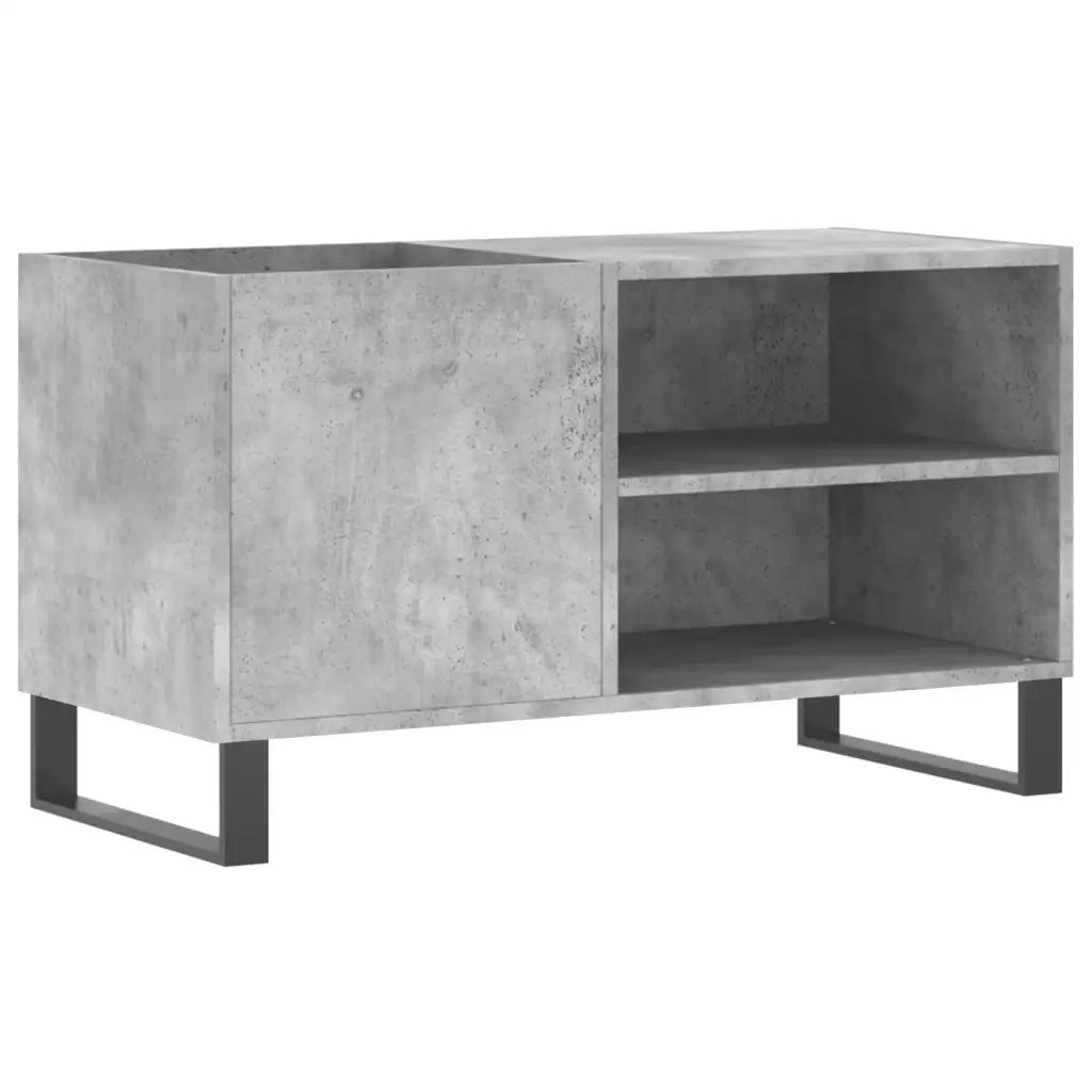 Mobile Porta Dischi Grigio Cemento 85x38x48cm Legno Multistratocod mxl 106002