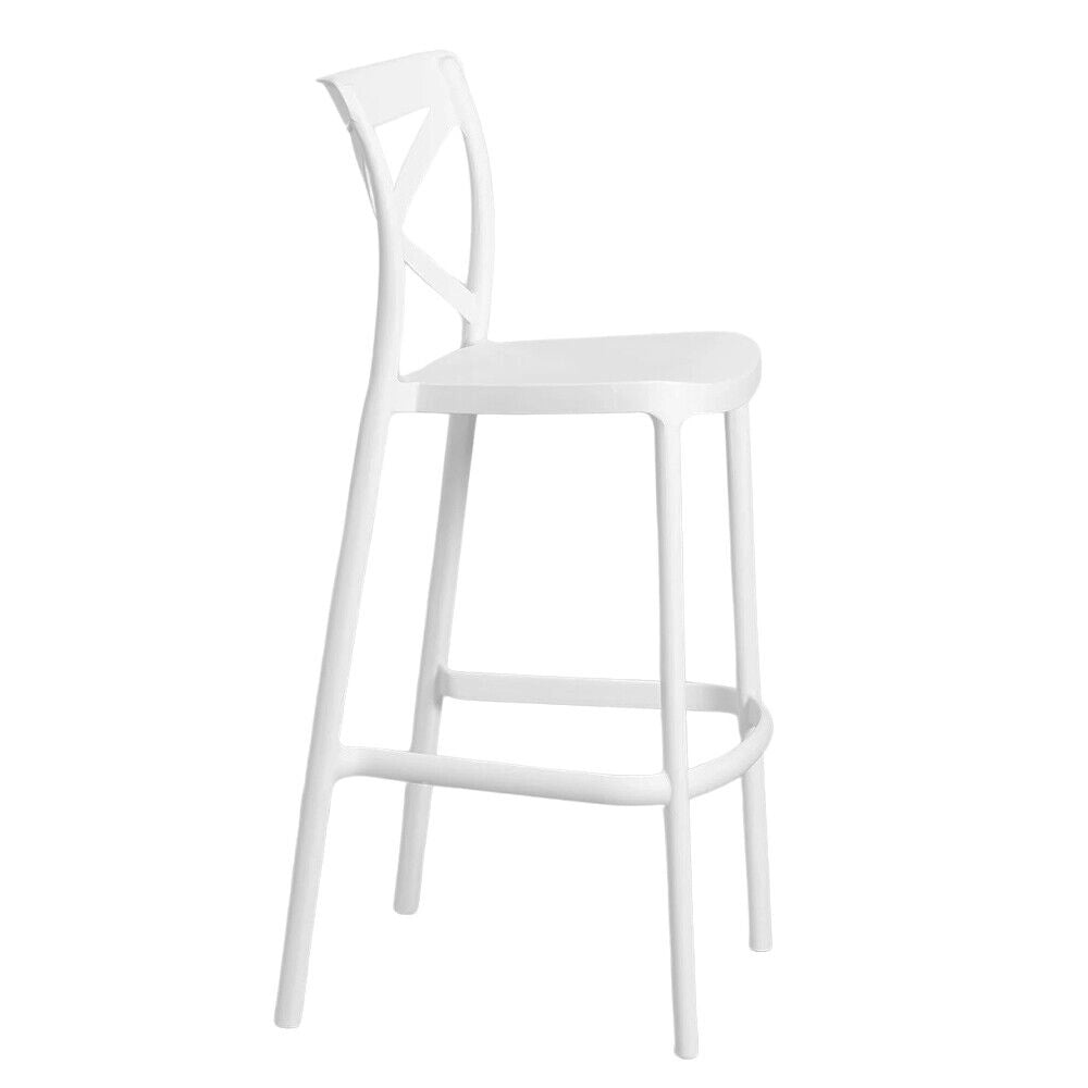 Sgabelli da bar set da 2 bianco sprint plastica polipropilene h 75 cm