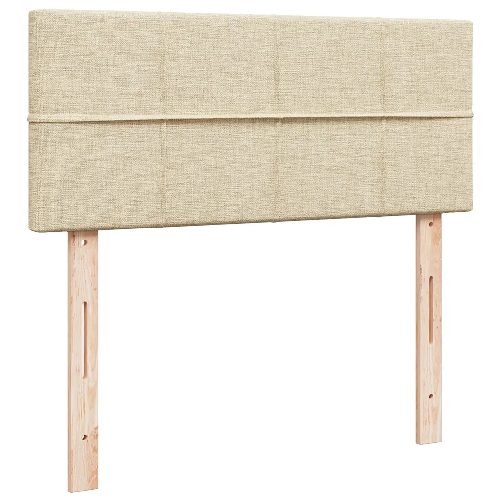 Giroletto a Molle con Materasso Crema 120x200 cm in Tessuto 3287428